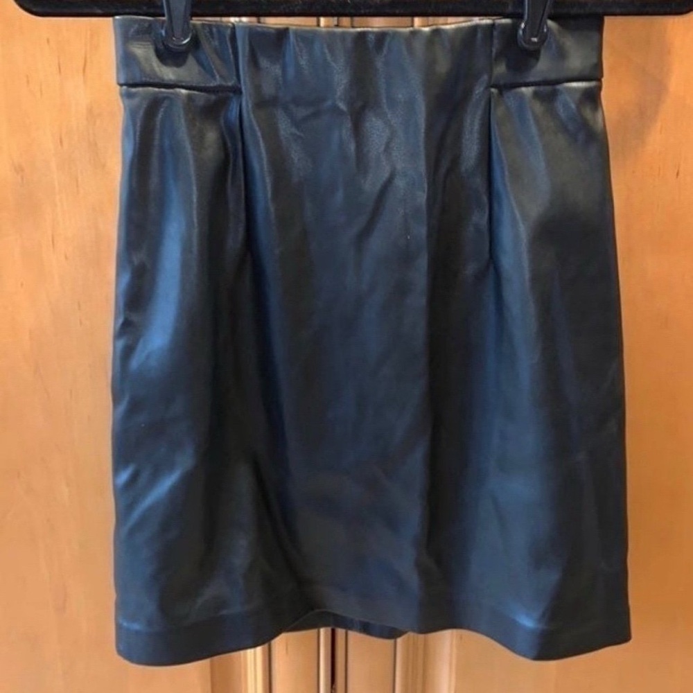 Dynamite Black Faux Leather Mini Skirt